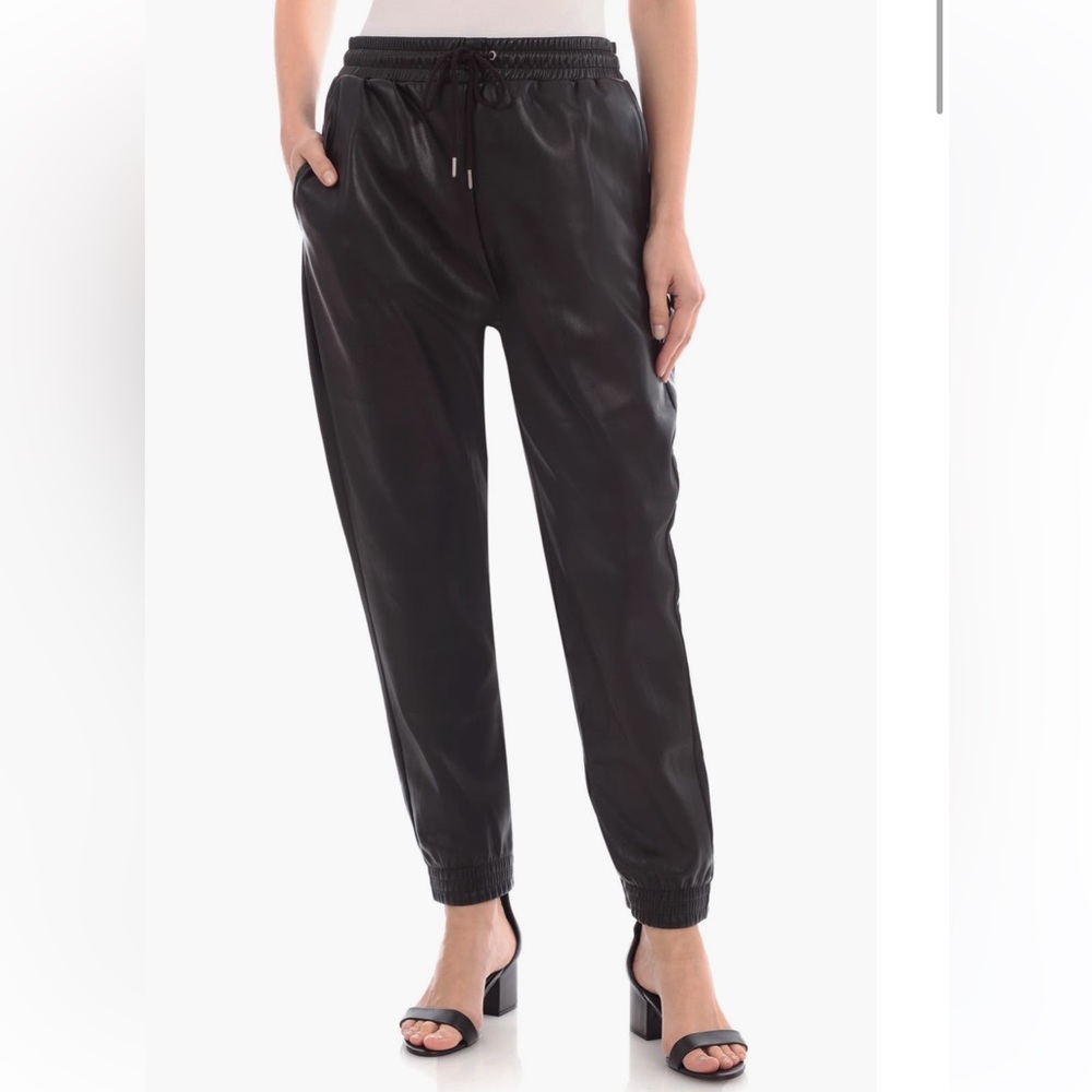 Preloved: Faux Leather Joggers